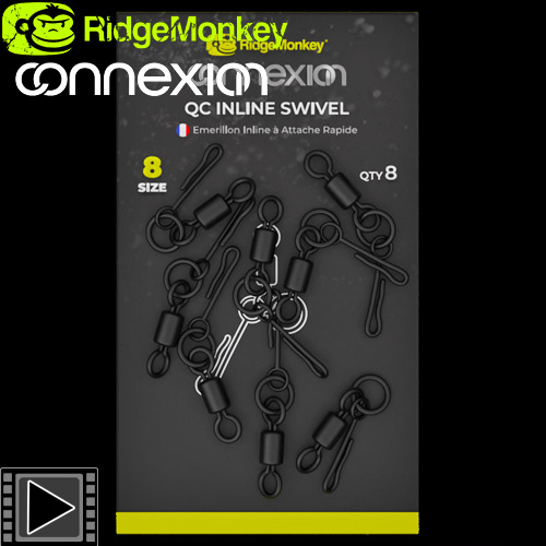Emerillon à Anneau RidgeMonkey Connexion QC Inline Taille 8 (par 8)
