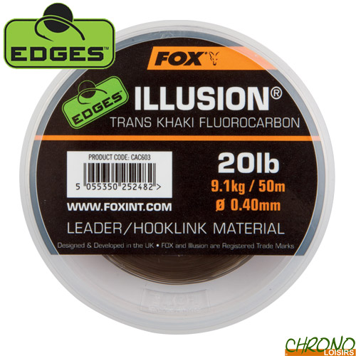 Fox 200m Illusion Trans Khaki Fluorocarbon Carp Fishing Mainline 16lb & 19lb