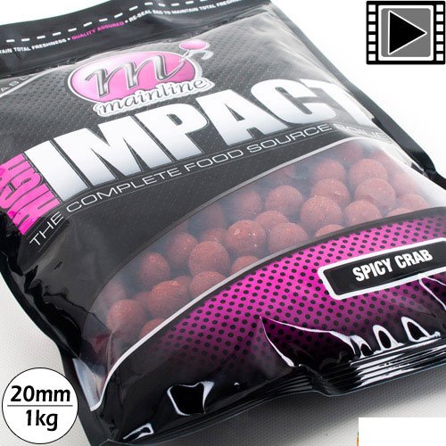 Mainline High Impact Boilies 1kg 20mm Spicy Crab