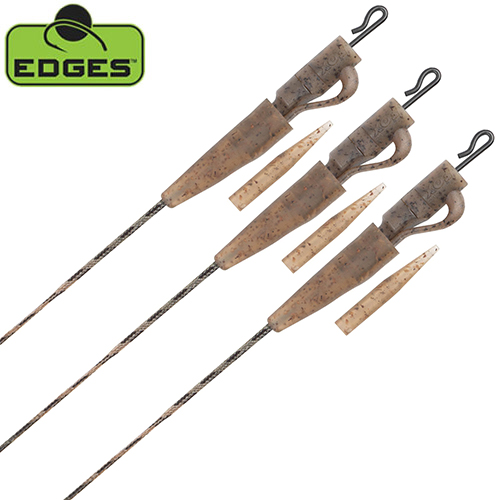 Montage Fox Edges Camo Submerge Lead Clip Leaders 30lbs (par 3)