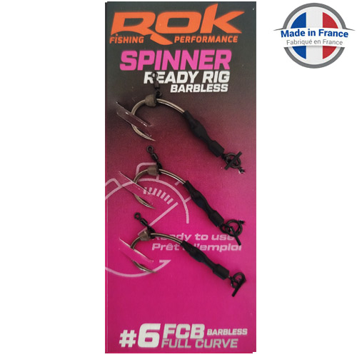 Hameçon Rok Spinner-Rig Full Curve Sans Ardillon (par 3)