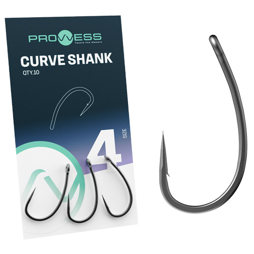 Hameçon Prowess Curve Shank (par 10)