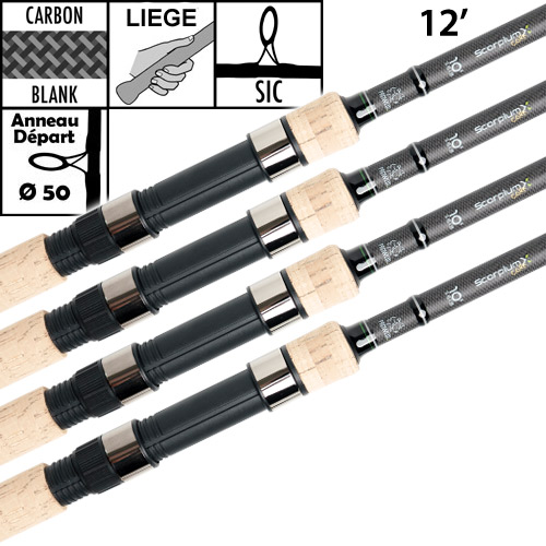 Canne Prowess Scorpium X 50mm 12' 3.5lbs Full Cork (les 4)