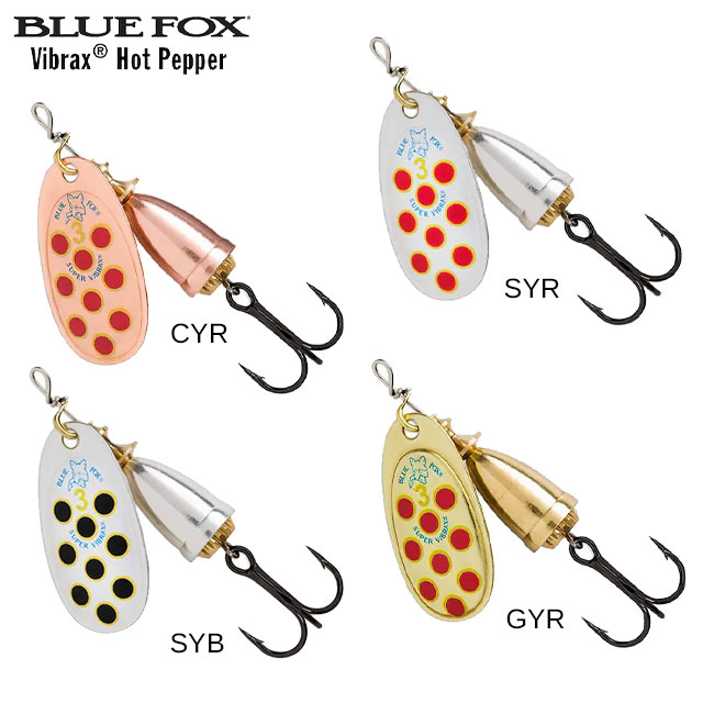 Leurre Vibrax Hot Pepper Blue Fox 2 6g