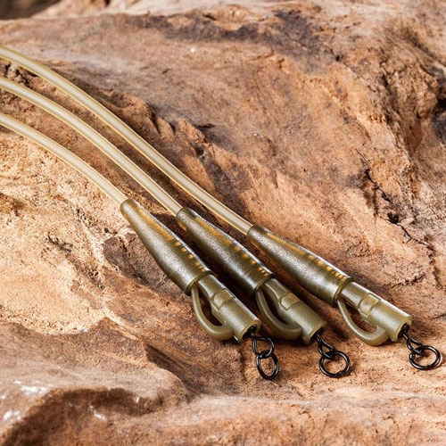 Montage Extra Carp Safety Clip Ring Swivel & Camo Tubing (par 3)