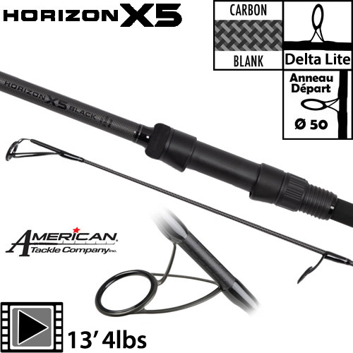 Fox Horizon X5 Black 50mm 13' 4lbs Rod