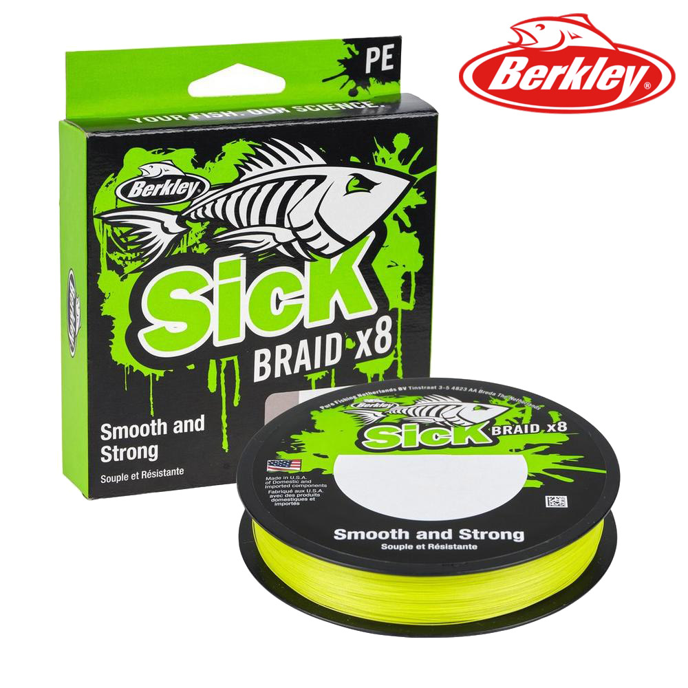 Ligne Tresse Berkley Sick Braid Fluo Green 150m                          