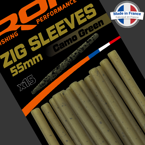 Anti Tangle ROK Zig Sleeve Camo Green (x15)