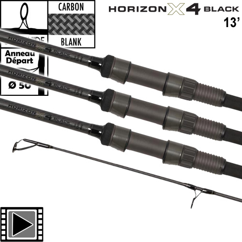 Canne Fox Horizon X4 Black 50mm 13' 4lbs Full Shrink (les 3)