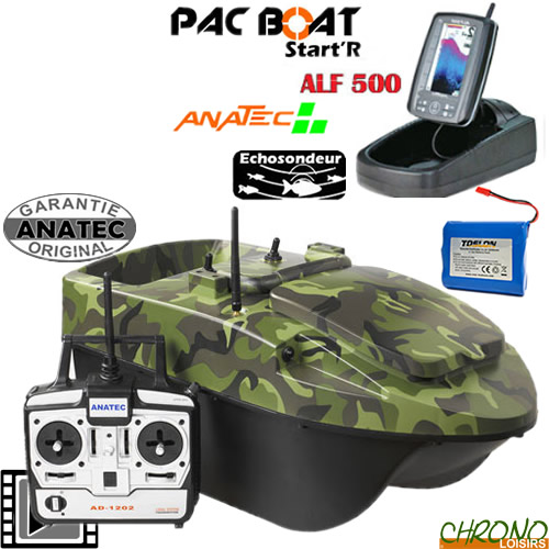 Bateau Amorceur Anatec Pac Boat Startr Evo Forest Ad1202 Echo Alf500 Chrono Carpe C