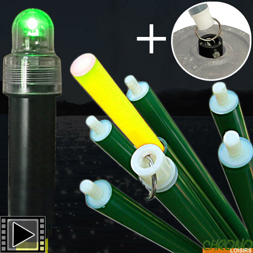 Kit Marqueur Atropa Atrotube V2 Complet Jaune 6.30m + Balise Lumineuse V3 Vert + Support