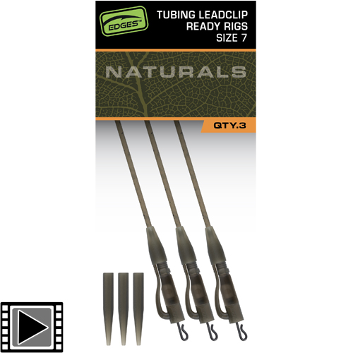 Fox Edges Naturals Tubing Leadclip Ready Rigs (x3)