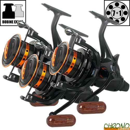 Carp design gfr9000 black orange freespool reel x3 – Chrono Carp ©
