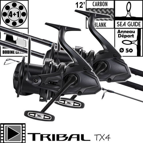 Ensemble Shimano TX-4A Carp 50mm 12' 3.5lbs Ultegra 14000 XTE (les 2)