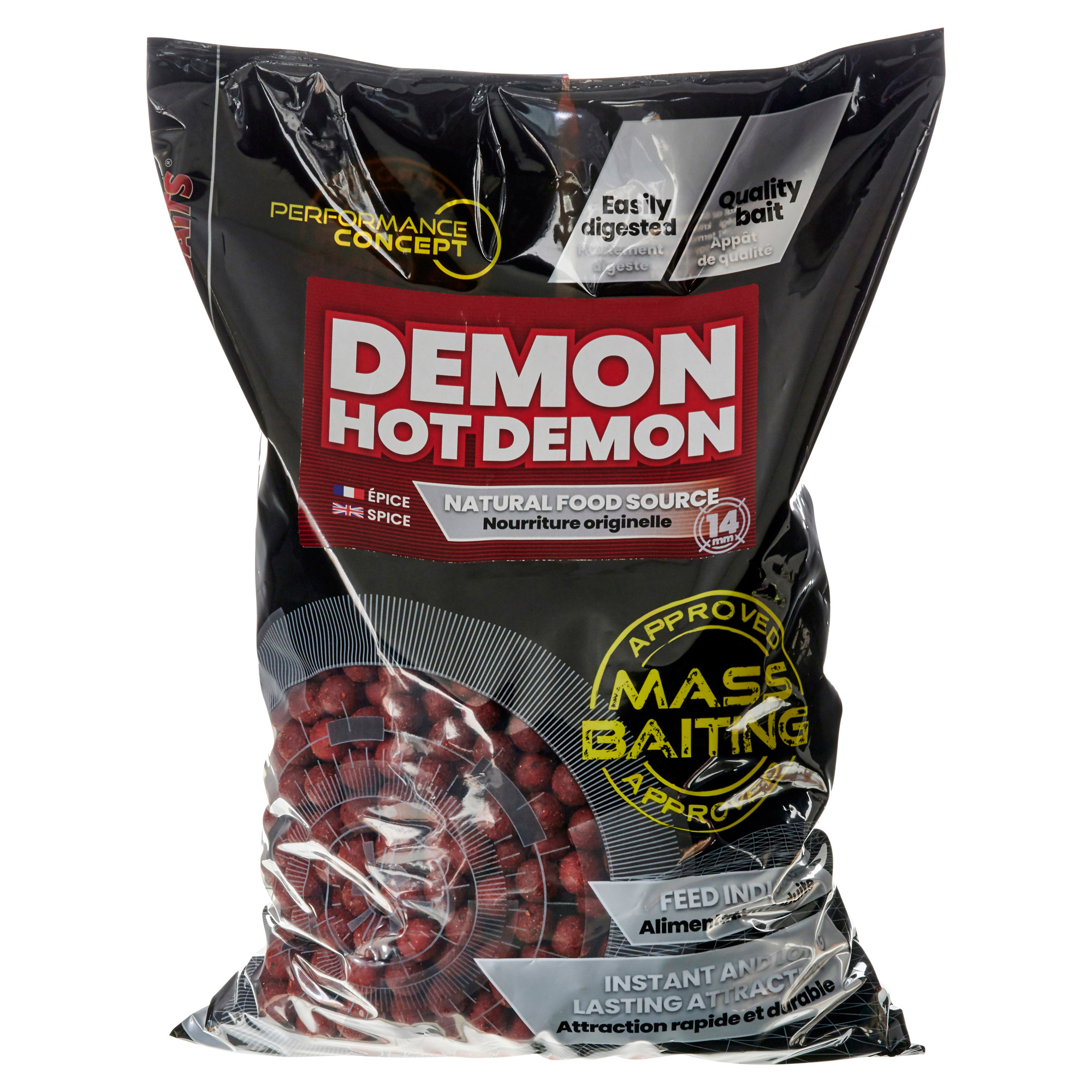 Starbaits Bouillettes Performance Concept Hot Demon – 3 Kg, Diamètre 24 Mm, Rouge – Masse Appât Pour Pêche Sportive – Réf. 81829