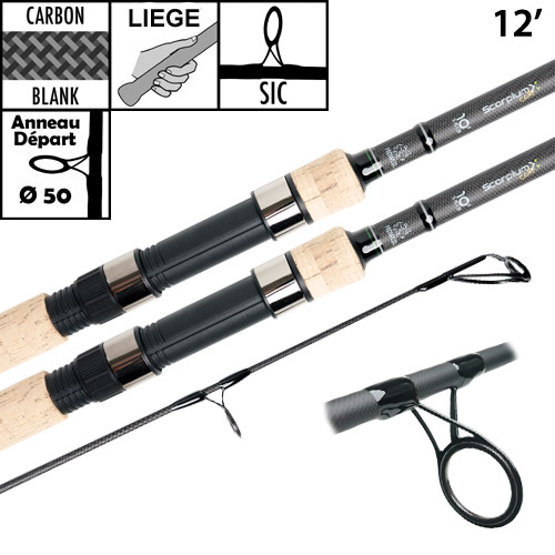 Canne Prowess Scorpium X 50mm 12' 3.5lbs Full Cork (les 2)