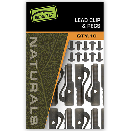 Clip Plomb Fox Edges Naturals Lead Clip + Pegs (par 10)