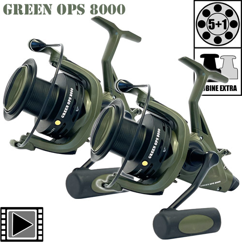 Ccarp Green OPS 8000 Freespool Reel (x2)