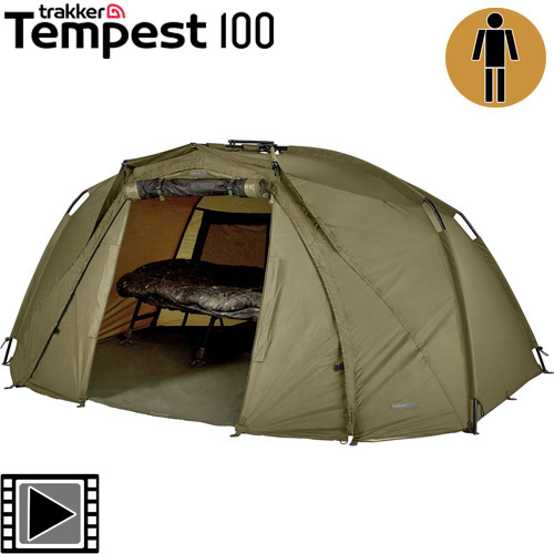 Abri Trakker Tempest 100 Brolly 1 place (Biwy + Façade + Tapis de Sol)