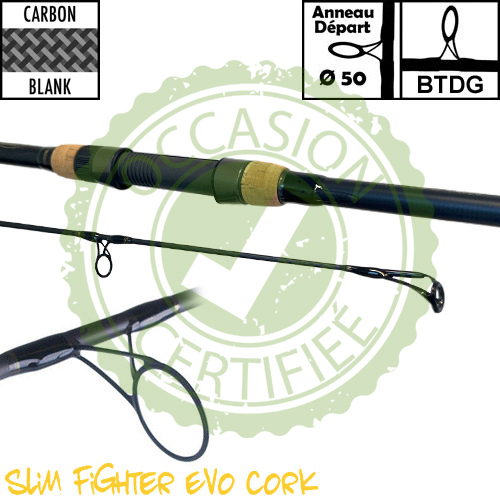 Canne Carp Design Slim Fighter Evo 50mm 12' 3.5lbs Full Cork (Occasion)