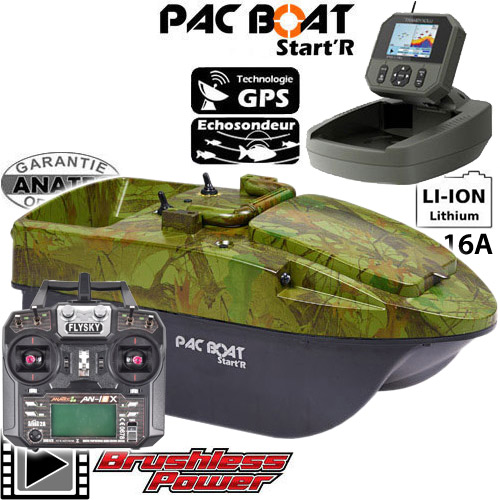 Bateau Amorceur Anatec Pac Boat Start'r Oak Lithium 16A Brushless AN-i6X Echo GPS LBT-1