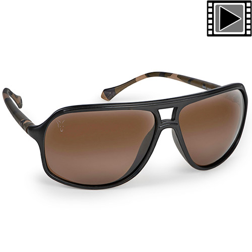 Fox Avi8 Black Camo Brown Lens Polarized Sunglasses