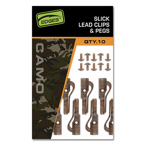 Clip Plomb Fox Edges Camo Slik Lead Clip + Pegs (par 10)