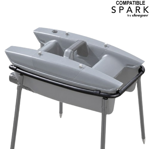 Support Bateau Bait Boat Pod Inox Noir pour Deeper Spark