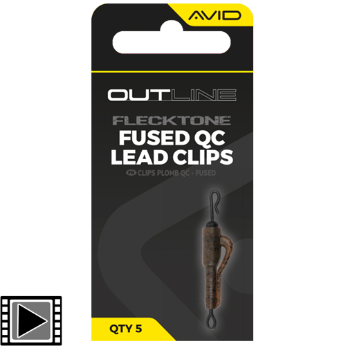Clip Plomb Avid Carp Outline Flecktone Fused Lead QC (par 5)