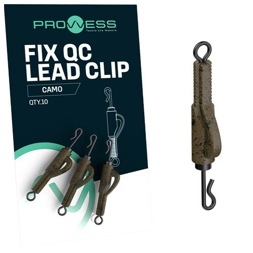 Clip Plomb Prowess Fix QC Lead Clip Camo (par 10)