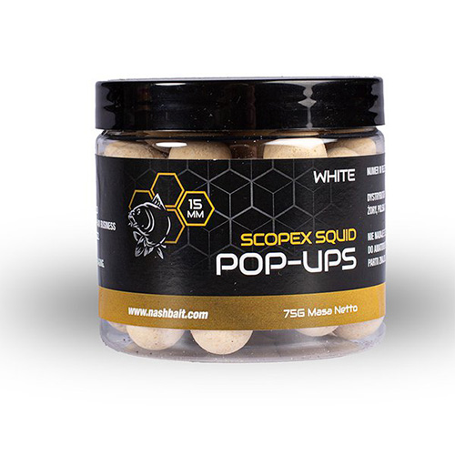 Nash Scopex Squid Pop Ups 15mm 75g White