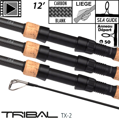 Canne Shimano Tribal TX-2A Carp Intensity Full Cork 12' 3.5lbs (les 3)