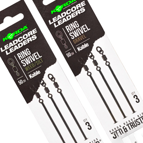 Korda Leadcore Leader Ring Swivel 50cm (x3)