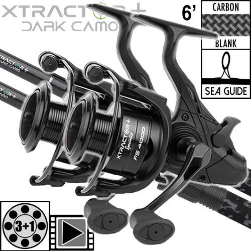 Sonik Xtractor+ Dark Camo 6' 3lbs Specialist FS 4000 Set (x2)