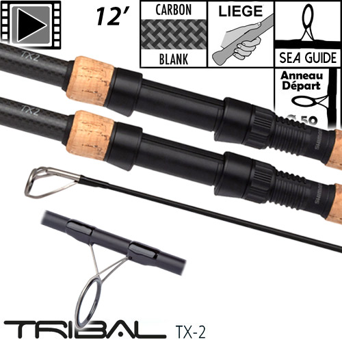 Canne Shimano Tribal TX-2A Carp Intensity Full Cork 12' 3.5lbs (les 2)