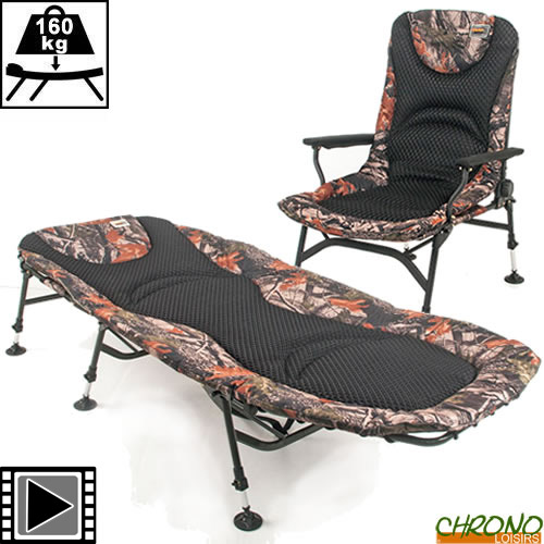 Pack Bed Level Chair Carp Design Camo Line Evo