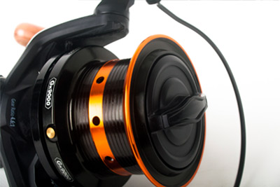 Carp design gk9000 black orange reel x3 – Chrono Carp ©