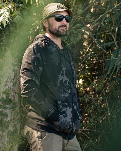 Sweat Zippé Korda Hoodie Black Kamo - description 02