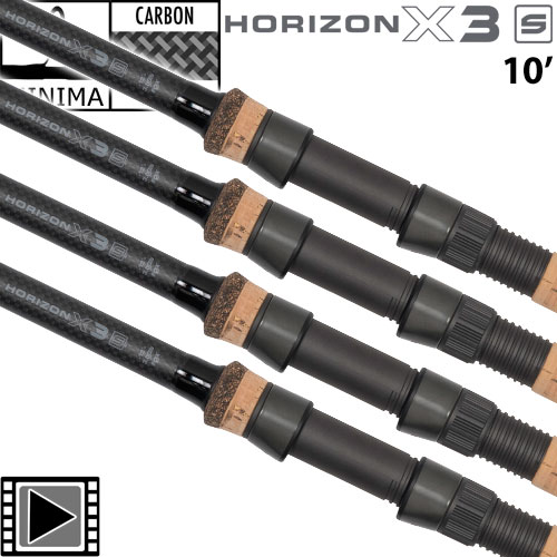 Fox Horizon X3 S 10' 3.5lbs Full Cork Rod (x4) | Chronocarp