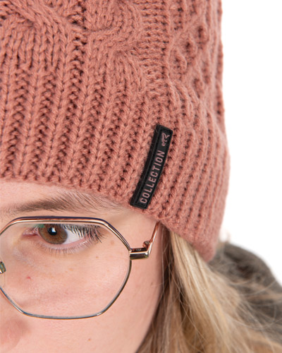 Bonnet Fox Ladies Knitted Bobble - description 03