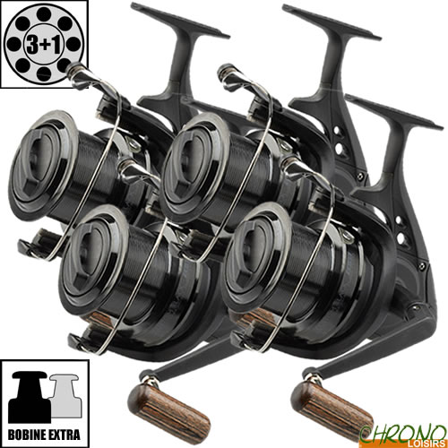 Moulinet Carpe Okuma Custom Black CB-60/CB-80 - Big Pit, 4 Roulements, 12kg De Frein