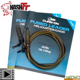 fused quick link 3x Safezone leaders -clear fluorocarbon 1m carp fishing 