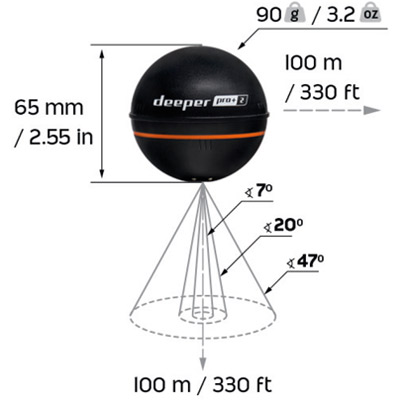 Deeper - Chirp + 2 Smart Sonar Bundle With Extender Kit