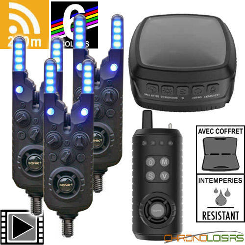 Sonik Gizmo2 Bite Alarm Set 3+1 + Biwy light