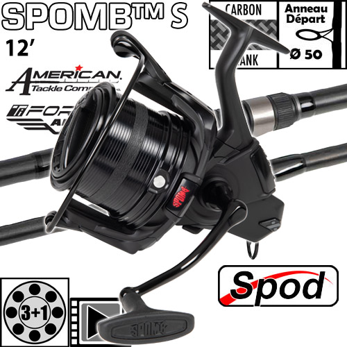 Kit Spod Carpe Ultimate – Canne 12ft 5lbs + Moulinet 10000 + 2 Spods – Amorçage Précis – 3 Pièces