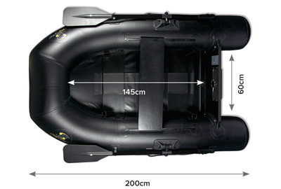 Bateau Pneumatique Carp Spirit Black Boat One 200 Plancher Lattes - description 02