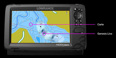 Sondeur GPS LOWRANCE HOOK REVEAL 9 + sonde TA HDI grandes profondeurs
